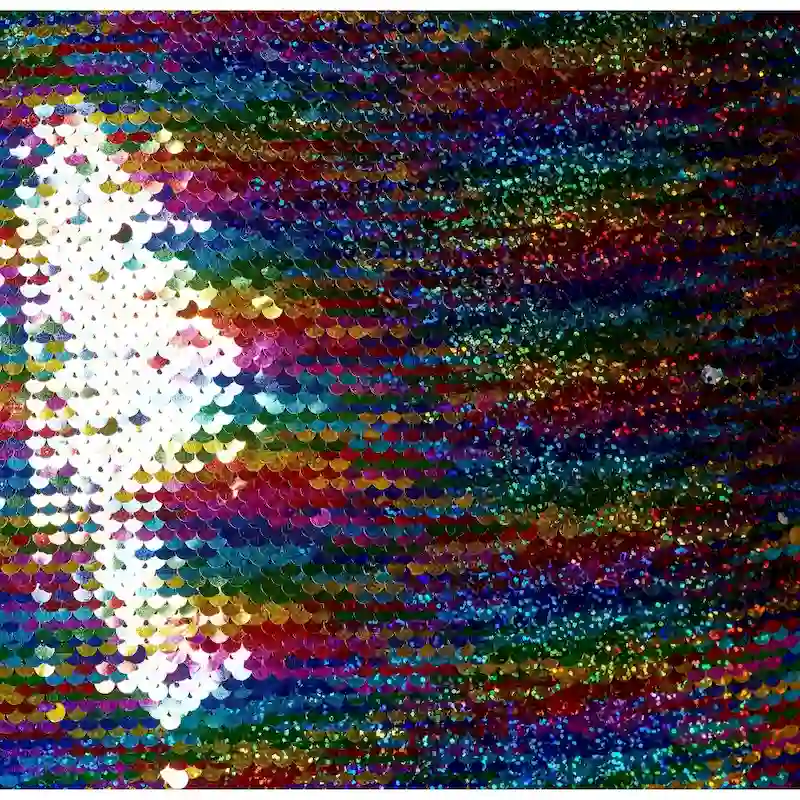 Reversible Sequin Mermaid Pouf