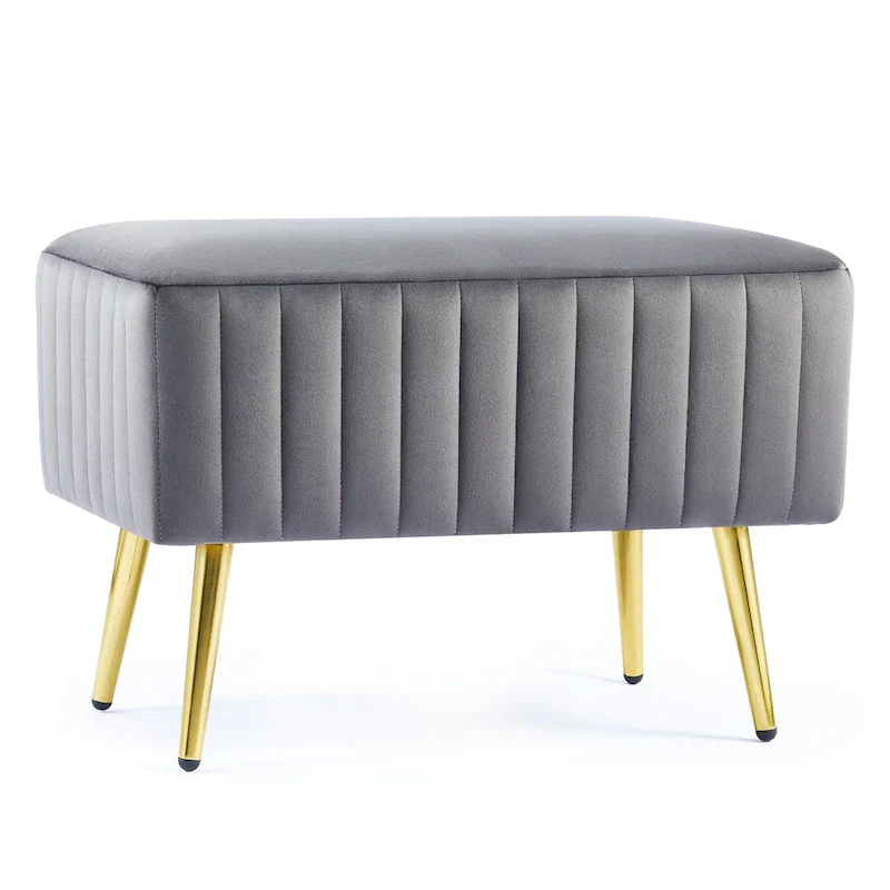 CO-Z 24-inch Modern Upholstered Entryway Bench with Velvet Seat