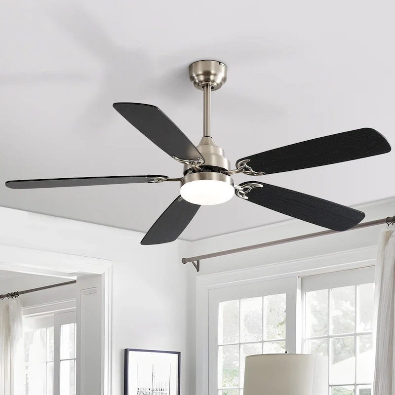 52 inch Ceiling Fan with Remote,Flush Mount and Downrd Mount,Dual Blade Finish,3CCT LED Light,Plywood Blades - 52 inches