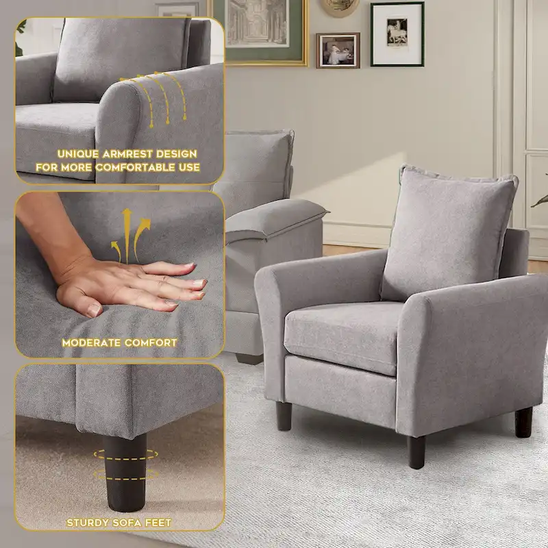 82.28 L Shaped 3 Pieces Living Room Sets