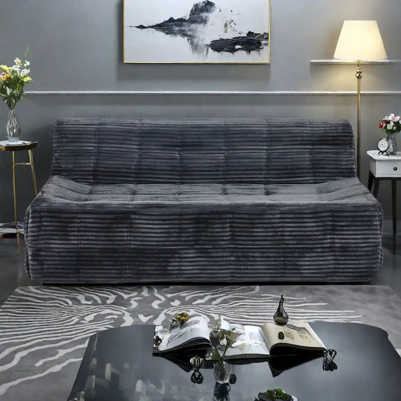 75 Foam 3-Seat Sofa with No Assembly, Space-Saving Design, and Easy Setup