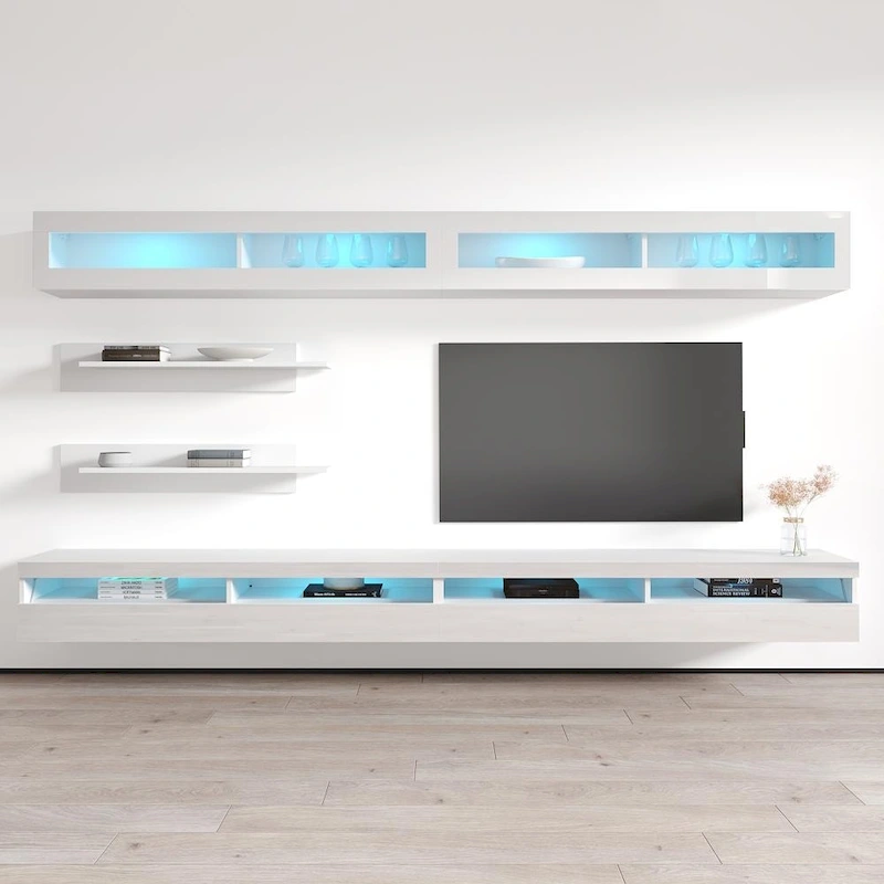 Fly I2 35TV Wall-mounted Floating Modern Entertainment Center Set