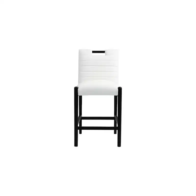 Meridian Furniture,Aimee Cream Vegan Leather Counter Stool
