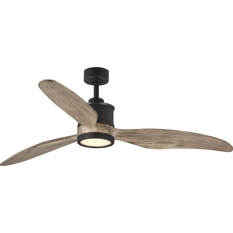 Farris Collection Three-Blade Carved Wood 60  Ceiling Fan - 12.370  x 31.250  x 10.500