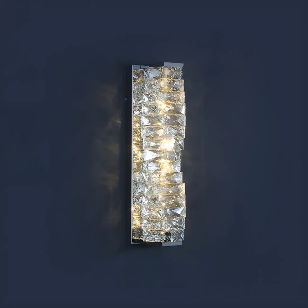 2-Light Geometric Wall Light with Clear Crystal