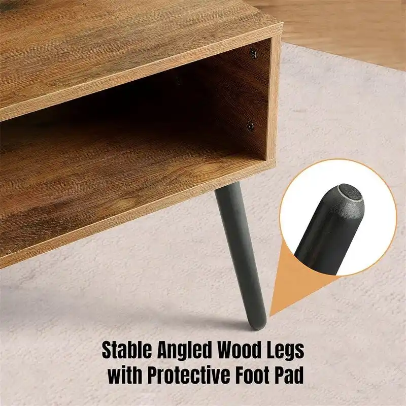 Mid Century Modern Style Cocktail Table TV Stand with Drawer - 41.3D x 21.7W x 17.7H