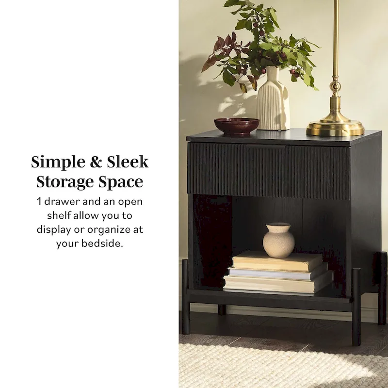 Middlebrook Designs Modern Fluted-Drawer Nightstand (Set of 2)