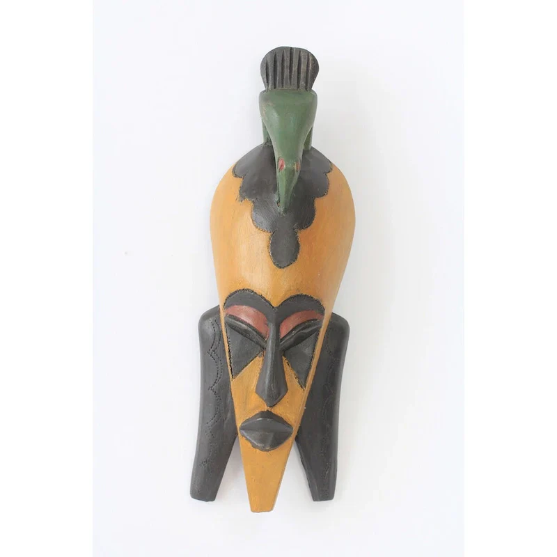 Novica Handmade Bird Man African Mask