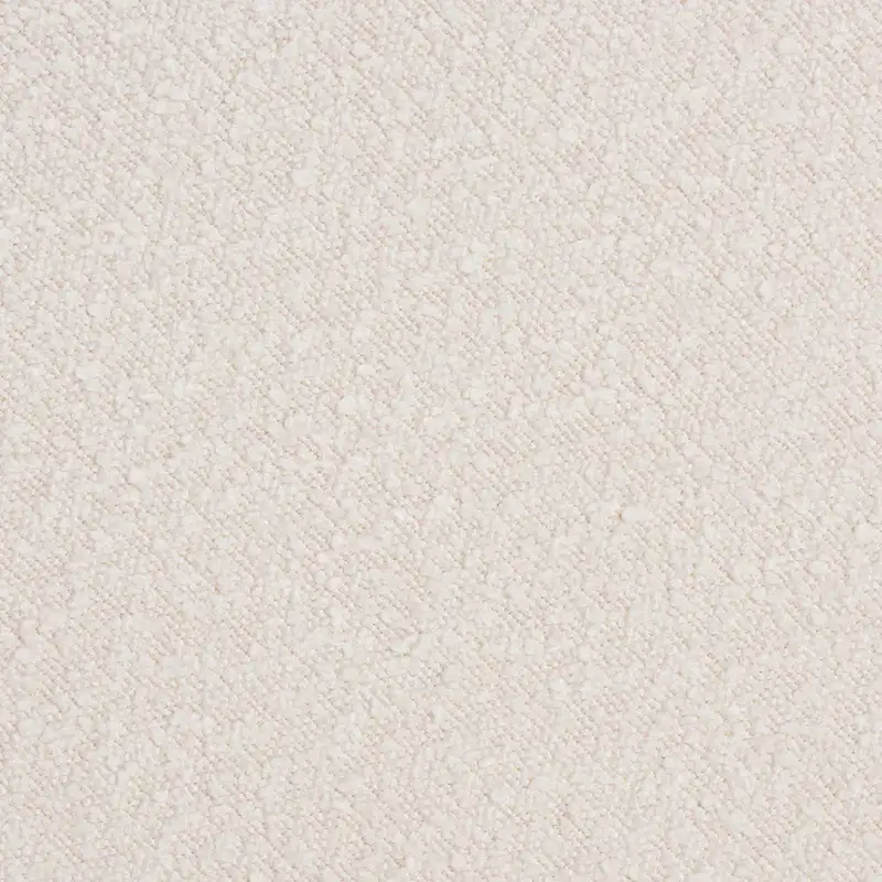 Finlay Modern Japandi Boucle Fabric and Wood Ottoman Footstool