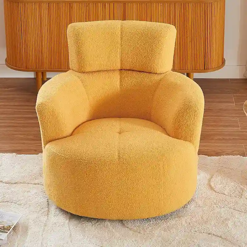 360Swivel Chair Upholstered Accent Barrel Chair