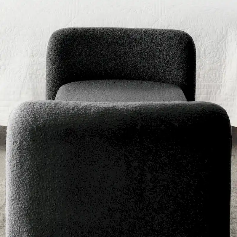 GDFStudio - Harper H-Frame Polyester Upholstered Bench with Modern Versatile Design