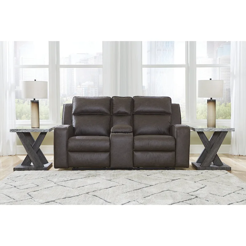 Signature Design by Ashley Lavenhorne Reclining Loveseat with Console - 77W x 42D x 43H