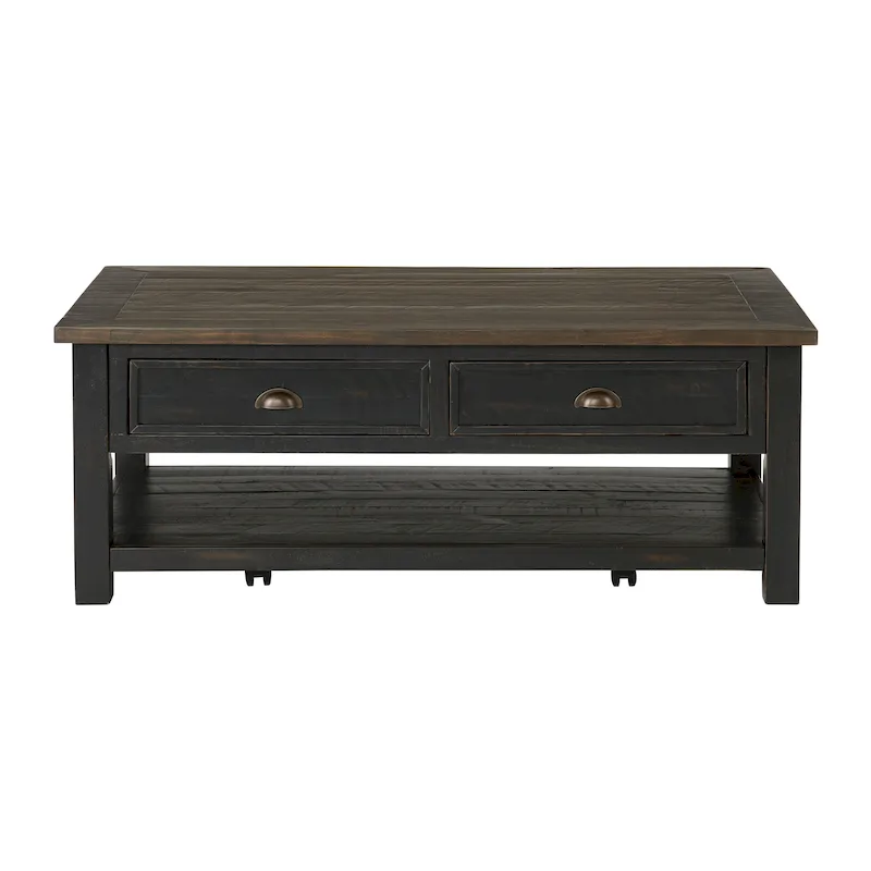 The Gray Barn Downington Solid Wood 2-Drawer Coffee Table