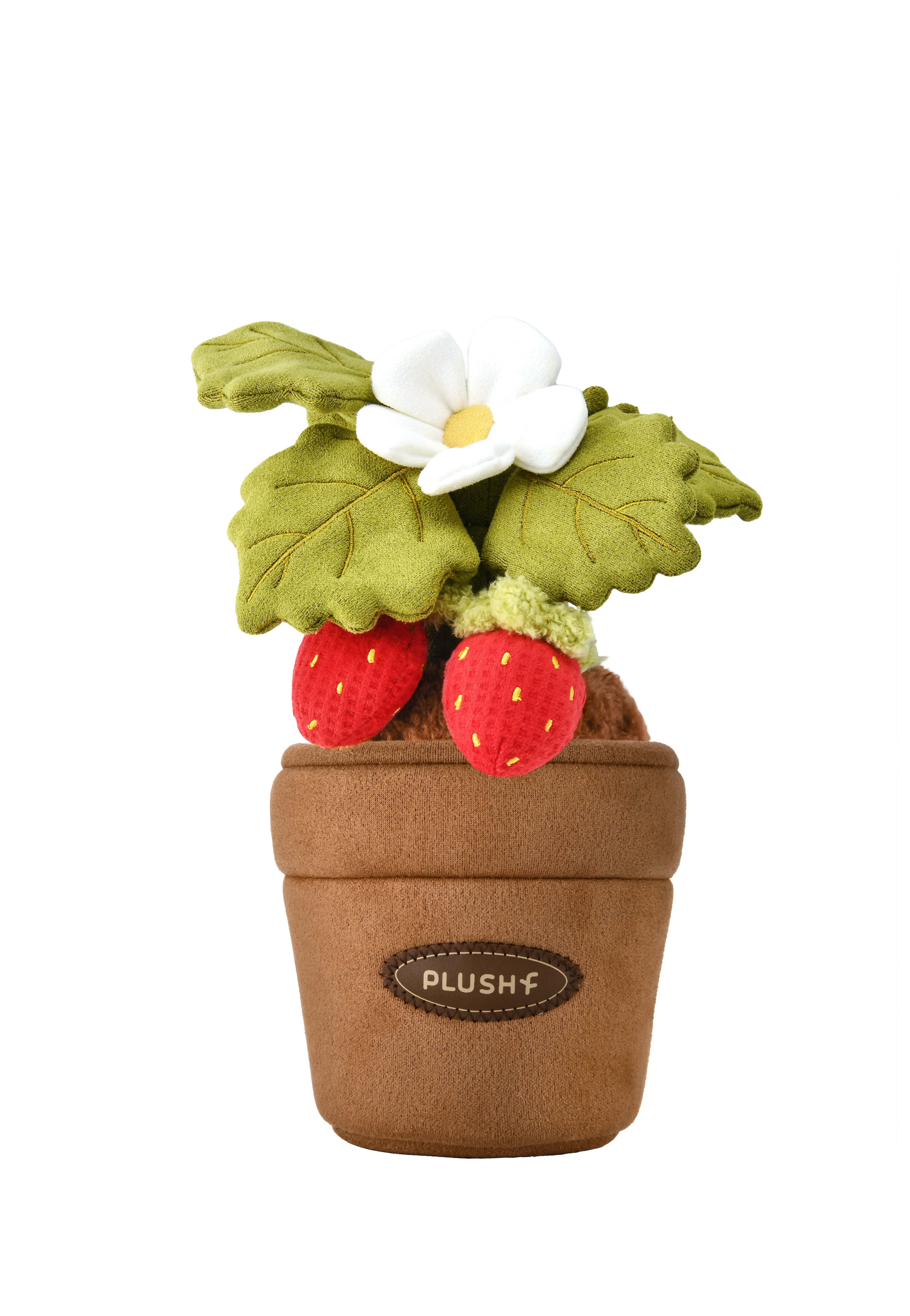 PlushWoods Strawberry Plant Plush With Pot 20cm