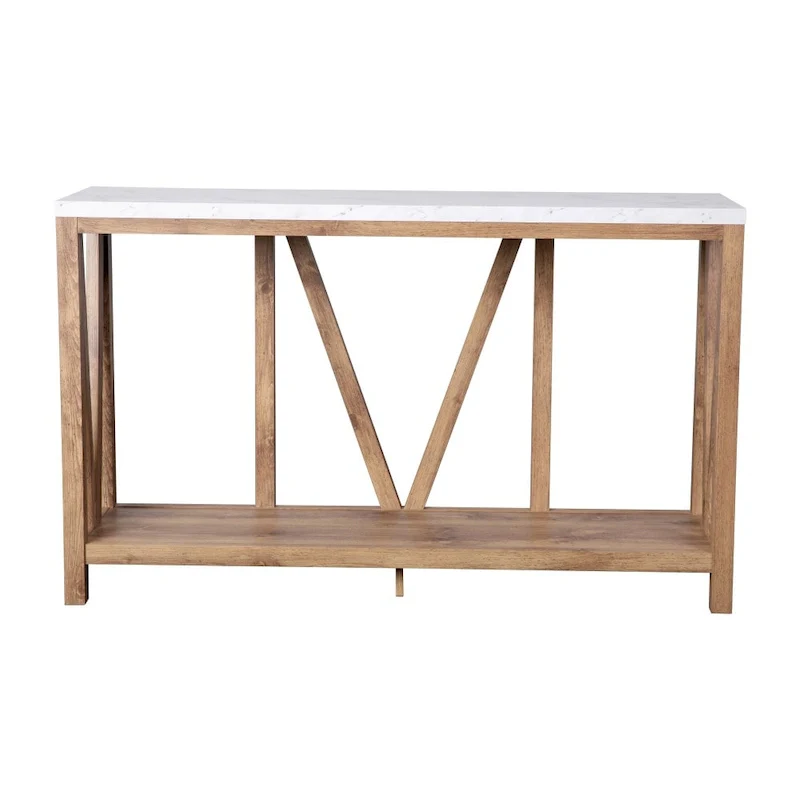Farmhouse Style Rustic Entryway Console Table