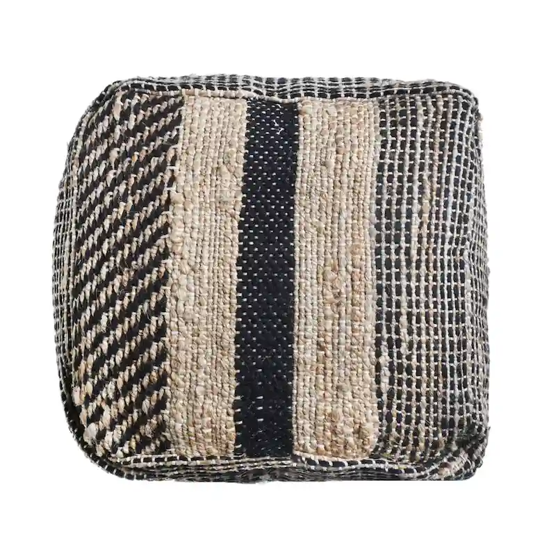 Caiman Handcrafted Boho Fabric Pouf by