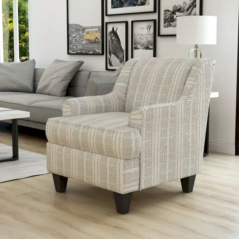 Binick Transitional Multi-color Chenille Stripe Pattern Armchair by Furniture of America