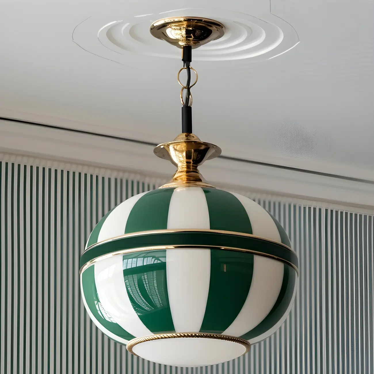 Modern Glass Green Globe Kitchen Pendant Lighting