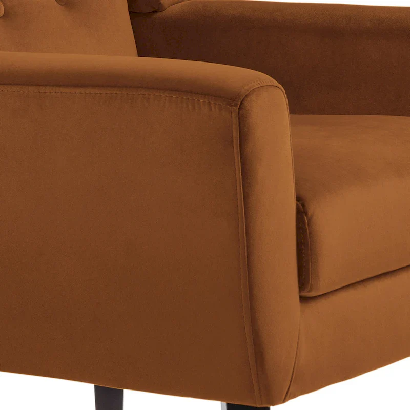 Velvet Accent Chair Living Room Upholstered Armchair