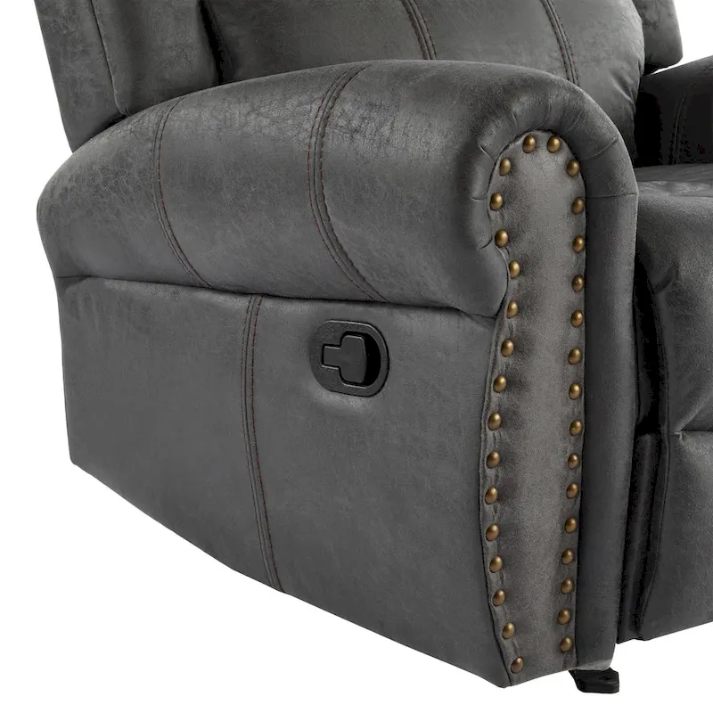 Charlie Bonded Leather Glider Recliner by Christopher Knight Home