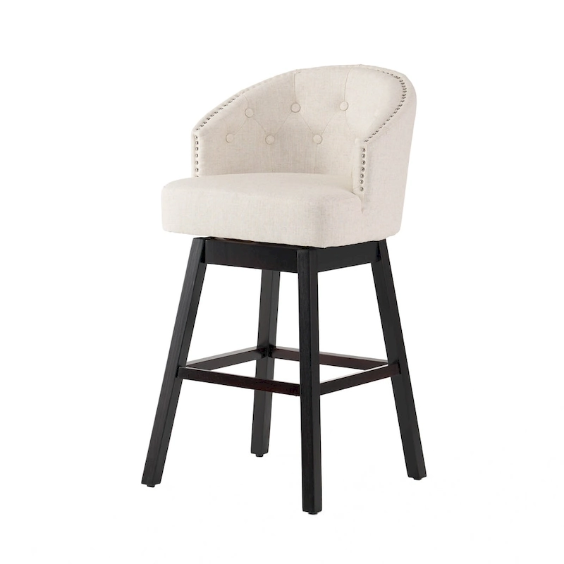 Ogden Beige Swivel Bar Stools (Set of 2) by Christopher Knight Home