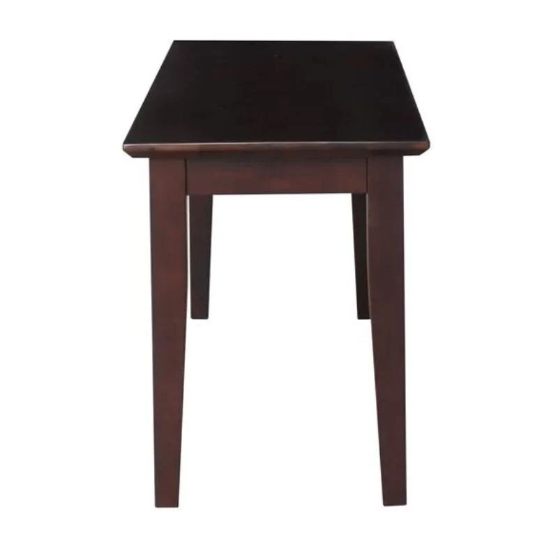 Solid Wood Entryway Accent Bench in Java Brown Finish - 18 H x 39 W x 14 D