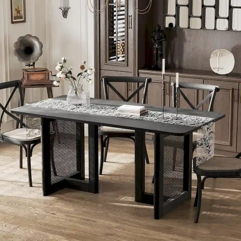 Lumioca Cinna Oak Wood Double Pedestal Dining Table