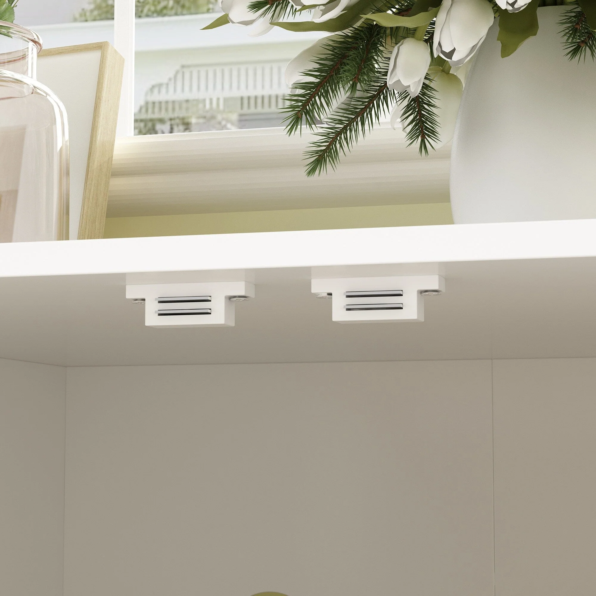 Double Pet Privacy Washroom Cat Litter Box Concealment Furniture