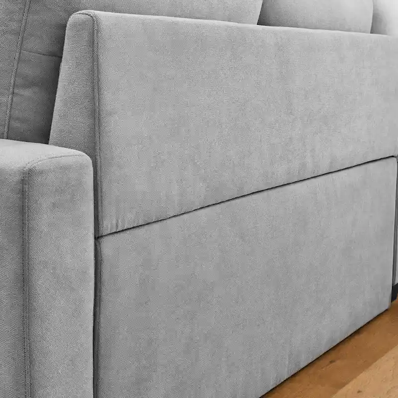 Classic and Cozy L-shape Pull-out Sleeper Sectional Sofa