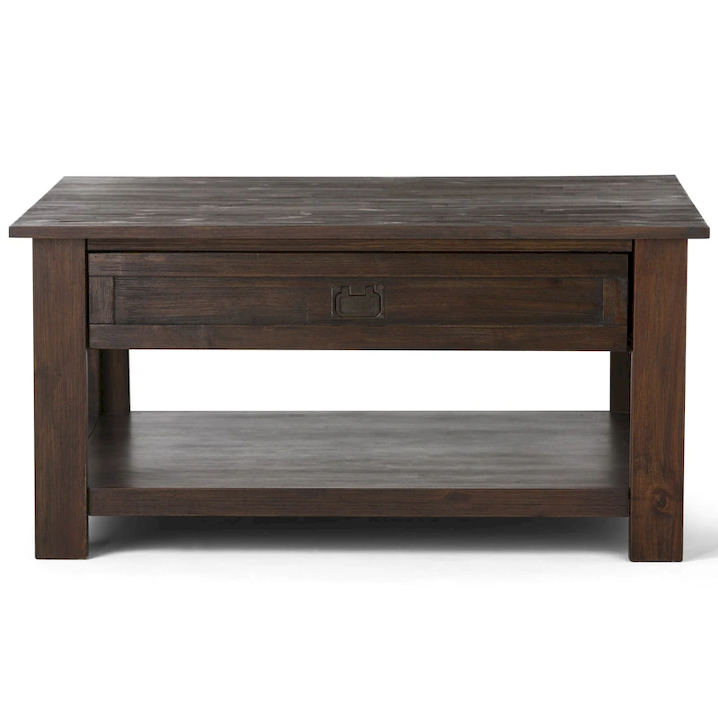 WYNDENHALL Garret SOLID ACACIA WOOD 38 inch Wide Square Rustic Coffee Table - 38 W x 38 D x 19 H