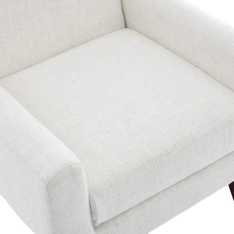 Linen Upholstered Accent Chair Wingback Armchair Set of 2