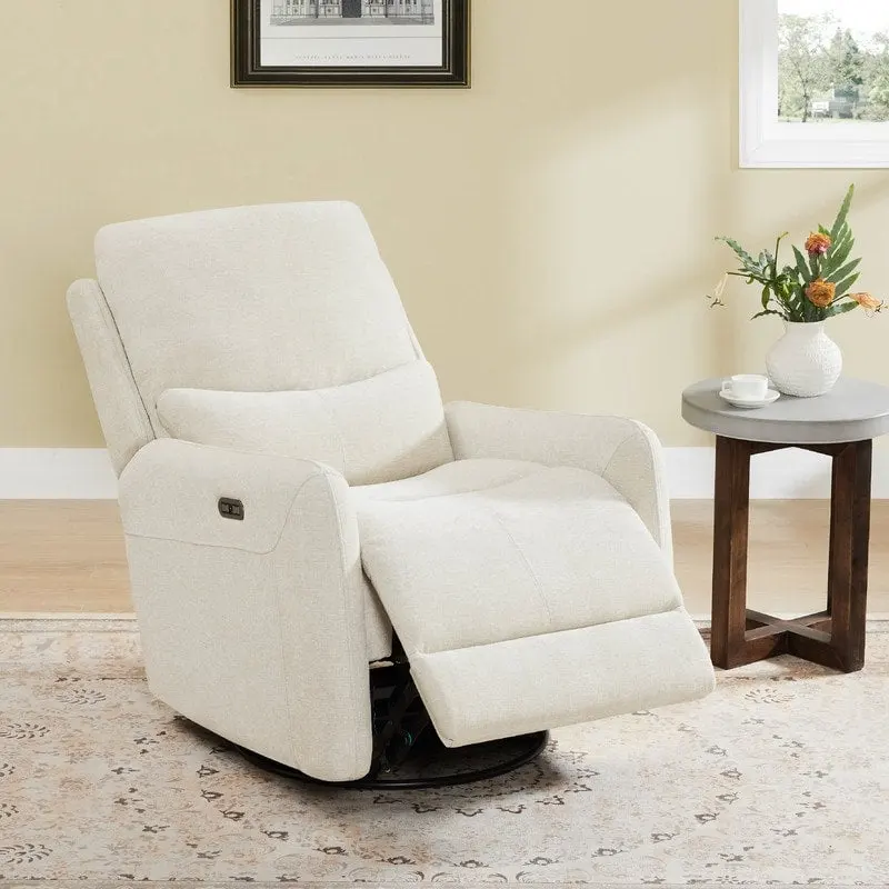 Adalyn Power Swivel Glider Recliner with Lumbar Pillow