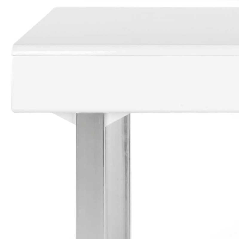SAFAVIEH Darleen Modern Glam Modern White/ Chrome Desk