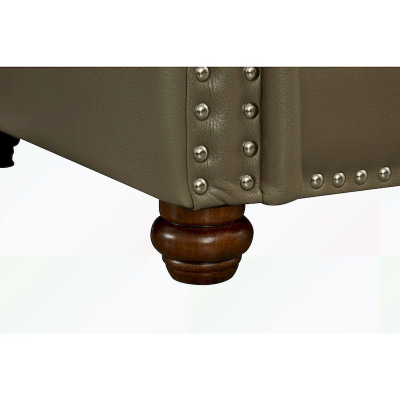 3 Seat Sofa with Rubber wood Legs and Nails finish