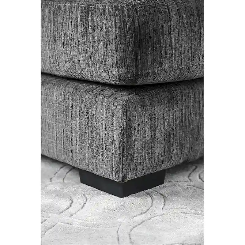 L-Shaped Chenille Upholstered Sectional Sofa in Gray