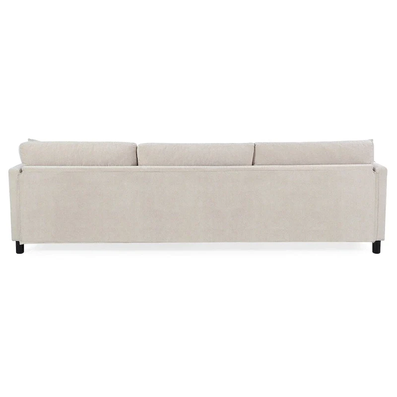 108 Modern Fabric Sectional Sofa with Ottoman and Pillows