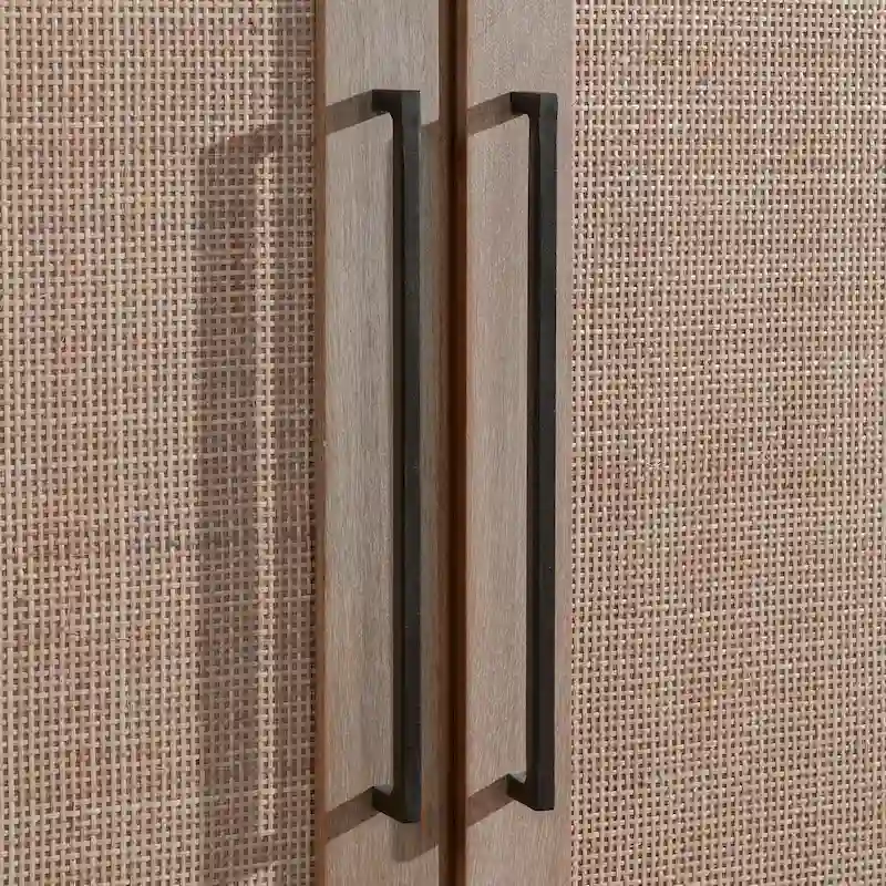 Classic Home Jensen Mango Wood and Cane Weave Buffet Sideboard