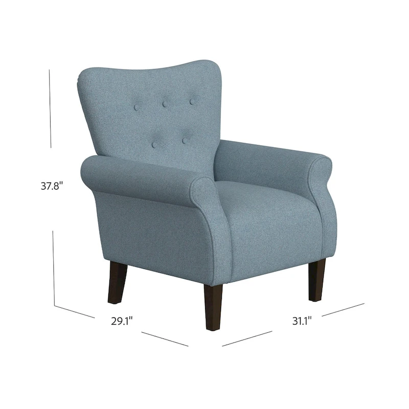 HomePop Rolled Arm Accent Chair
