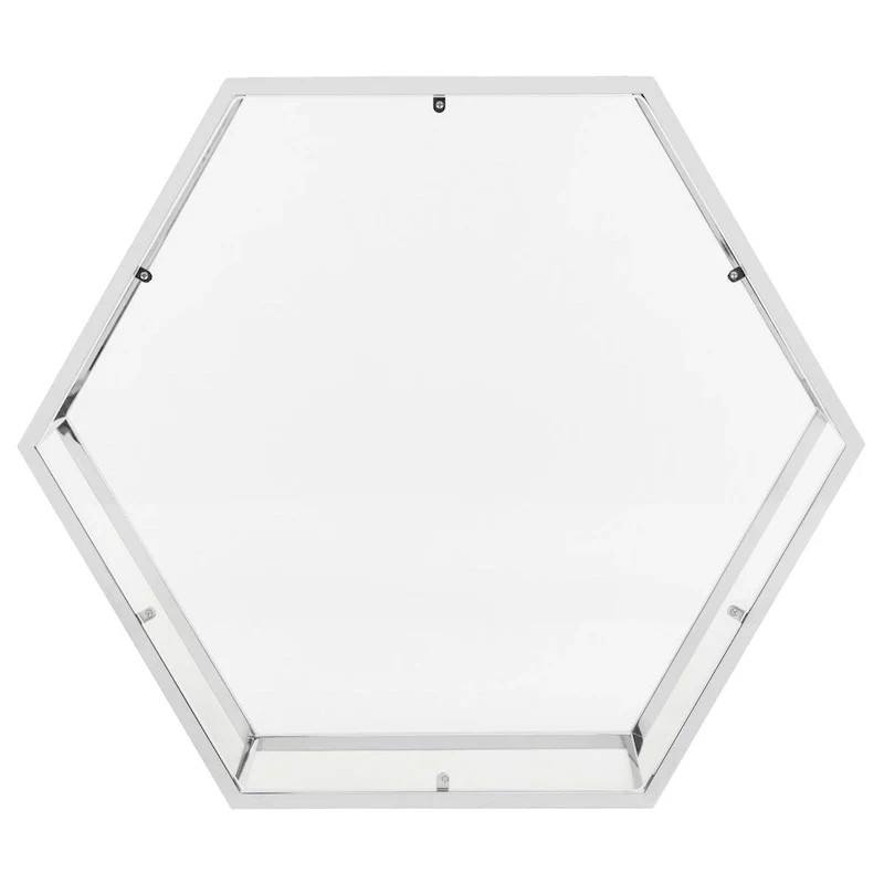 SAFAVIEH Kaycee Glass Chrome Hexagon Coffee Table - 36.2 x 31.5 x 13.8 - 36Wx32Dx14H