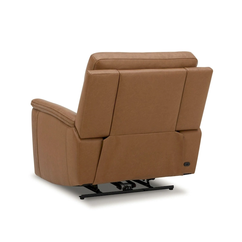 Cooper Leather Power Recliner - Camel