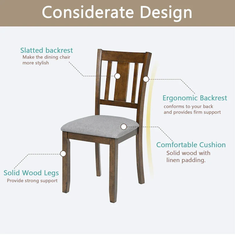 Dining Chairs with Padded Seat