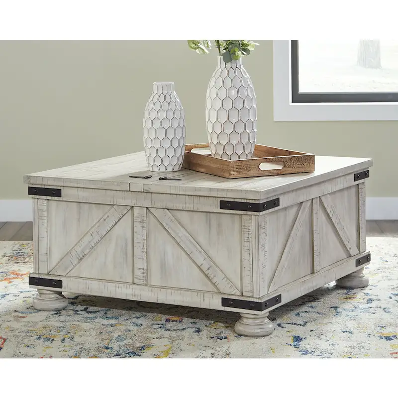 Signature Design by Ashley Carynhurst Cocktail Table with Storage - 36W x 36D x 18H