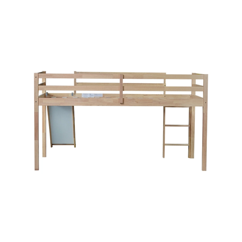 Twin Loft Bed with Slide and Low-Profile Design