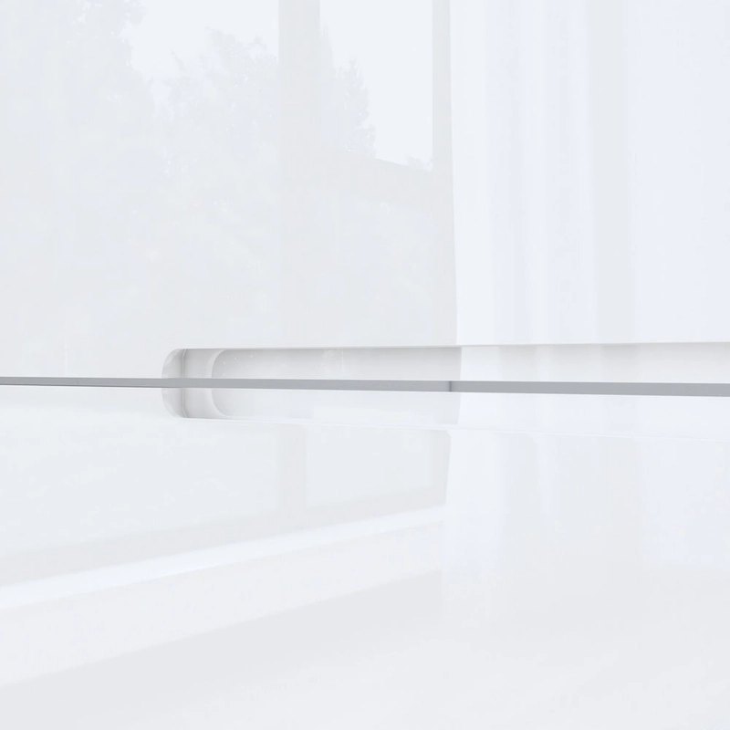 8 Drawer Double Dresser Dresser w/High Gloss Drawers Dual Chest Light