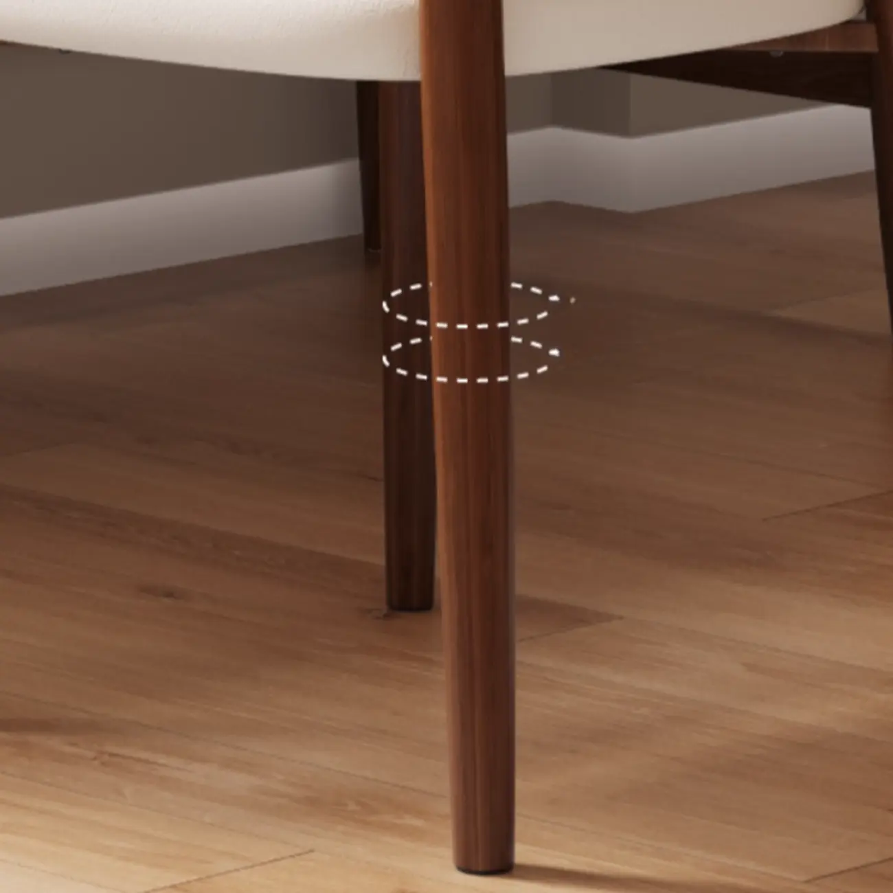 Modern Armless Leather Dining Chair with Low Back