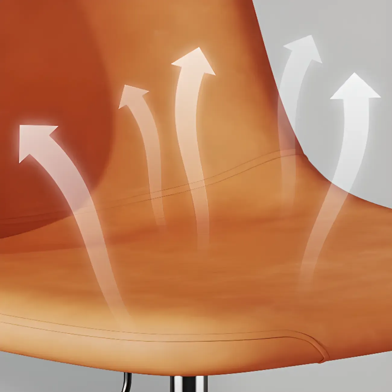 Modern Leather Swivel Bar Stool Adjustable Height