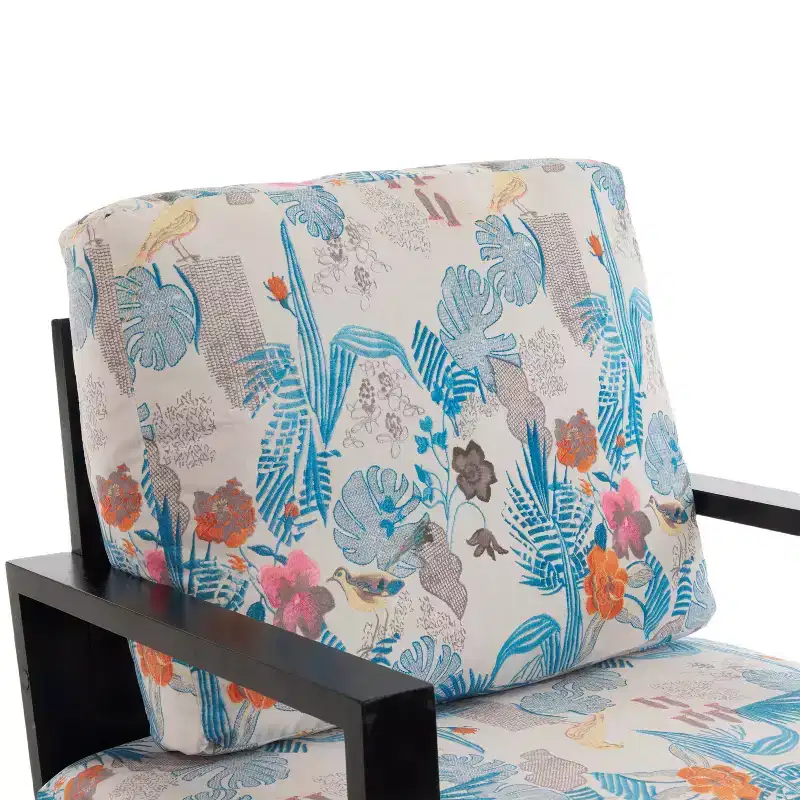 Christopher Knight Home Thurman Mid-Century Modern Metal and Rubberwood Velvet Arm Chair