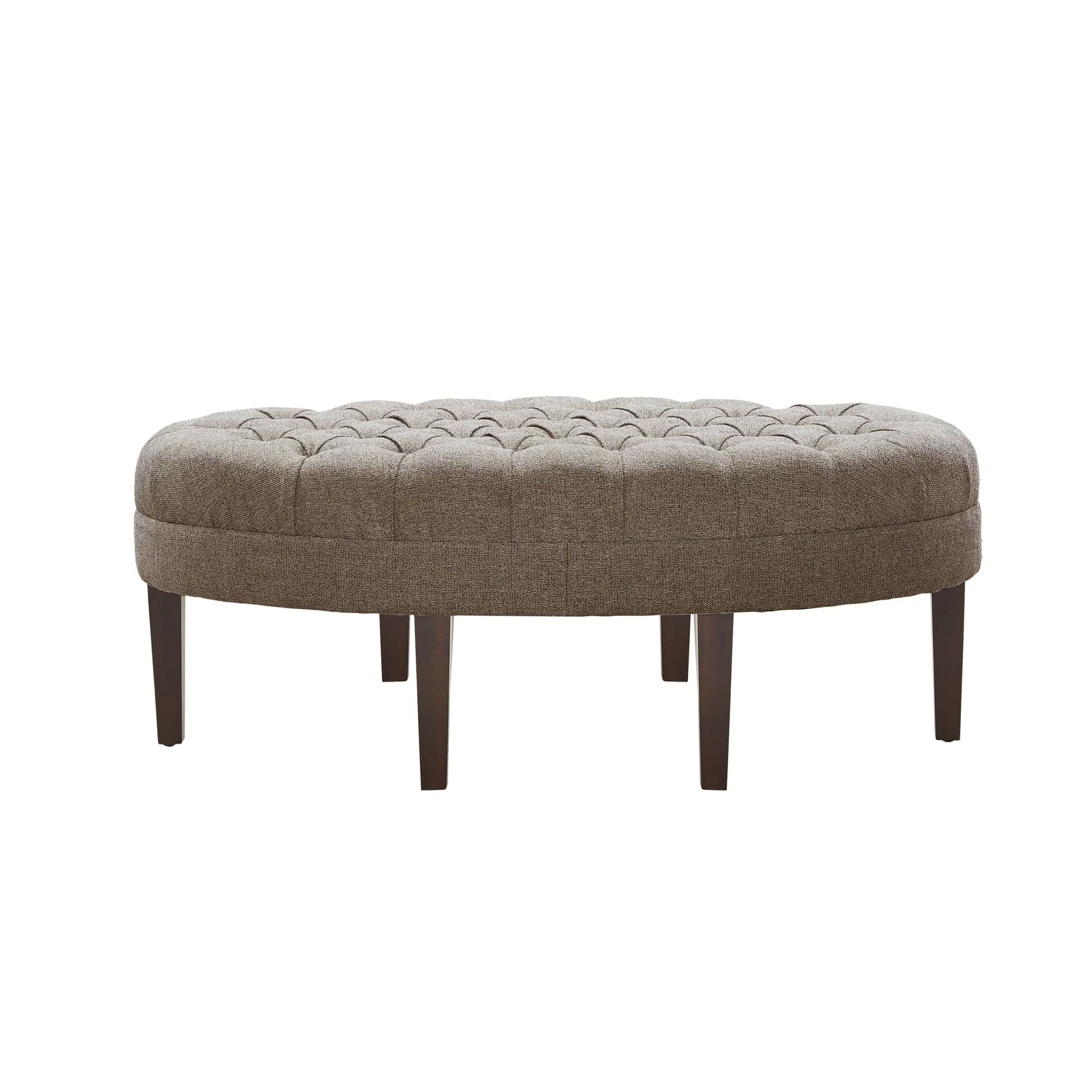 Madision Park Chase Surfboard Tufted Upholstered Ottoman with Solid Wood