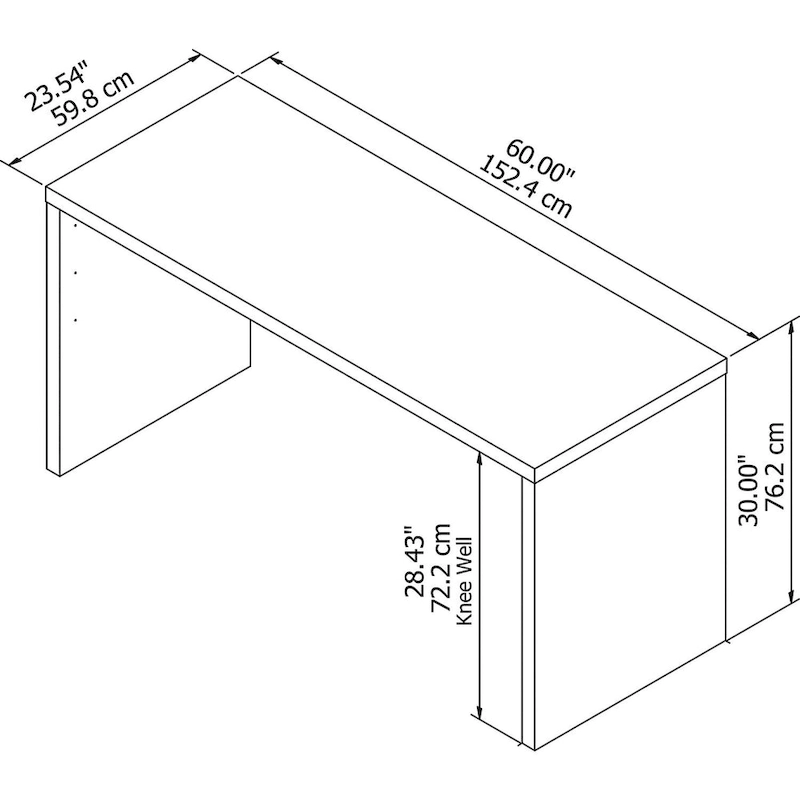 Echo 60W Credenza Desk by Bush Business Furniture