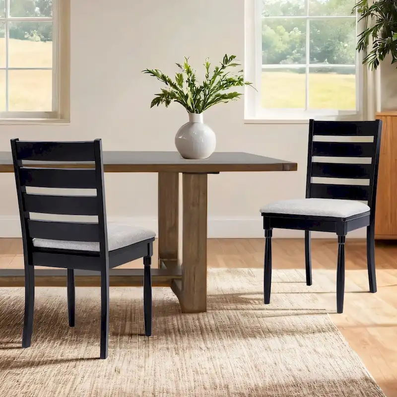 Ladder Back Wooden Dining Chairs